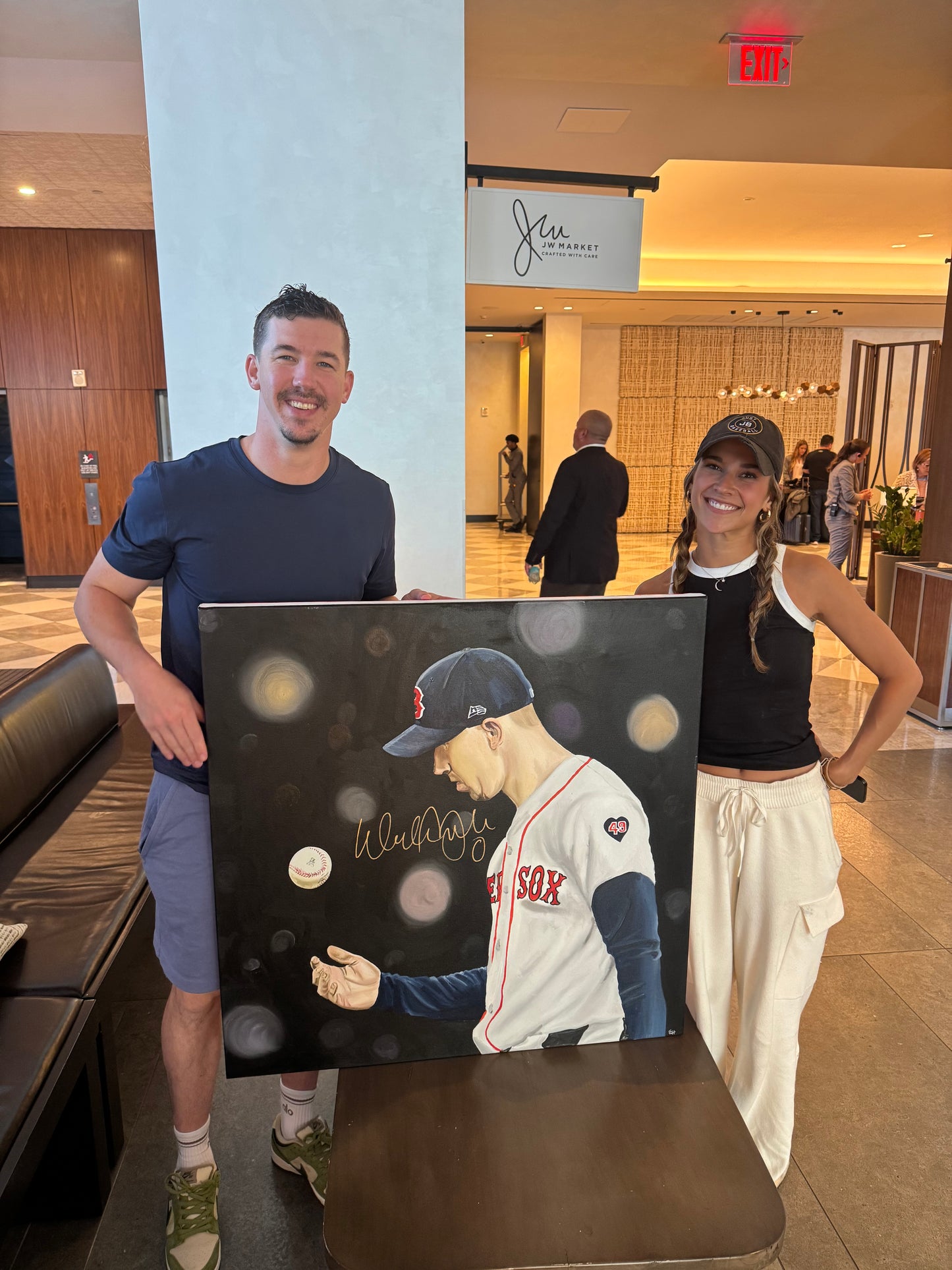 Custom Baseball Painting Commission by Ellie Huffman
