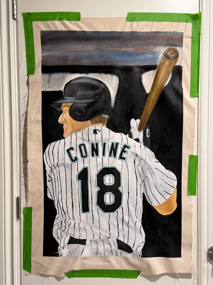 Jeff Conine Custom Painting by Ellie Huffman